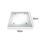 Luminária de Embutir Quadrado Vidro Branco 30cm Para 2 E27