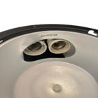 Luminária De Embutir Redonda Aço Escovado E Vidro Fosco - 2xe