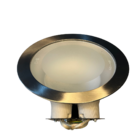 Luminária De Embutir Redonda Aço Escovado E Vidro Fosco - 2xe