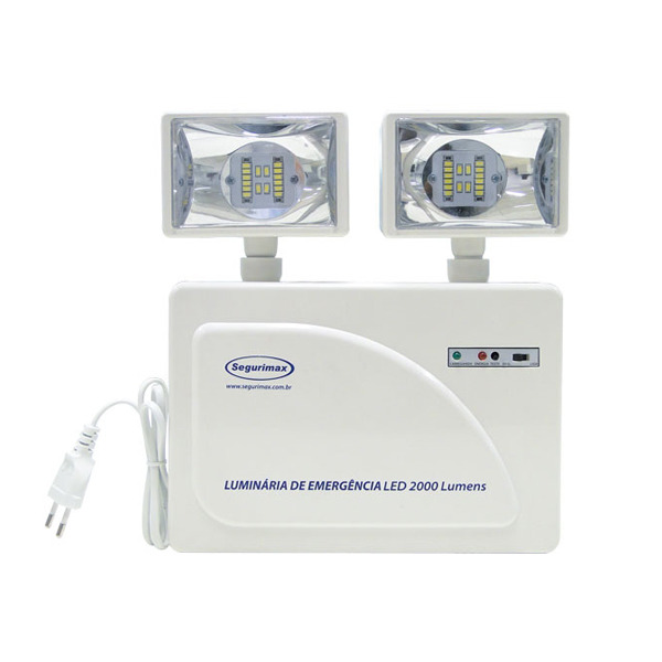 Luminária de Emergência 2000Lumens Bivolt Segurimax Leroy Merlin