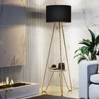 Luminária De Estilo Industrial Para Sala De Estar Cupula Preto