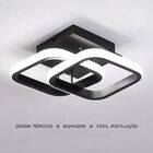 Luminária De Led De Sobrepor Quadrada Bivolt 26w 3 Em 1  Preto