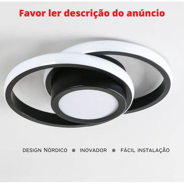 Luminária De Led De Sobrepor Redonda Bivolt 23w 3 Em 1 Com Luz Central