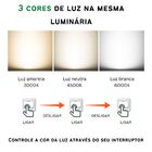 Luminária De Led De Sobrepor Redonda Bivolt 27w 3 Em 1 Com Lu