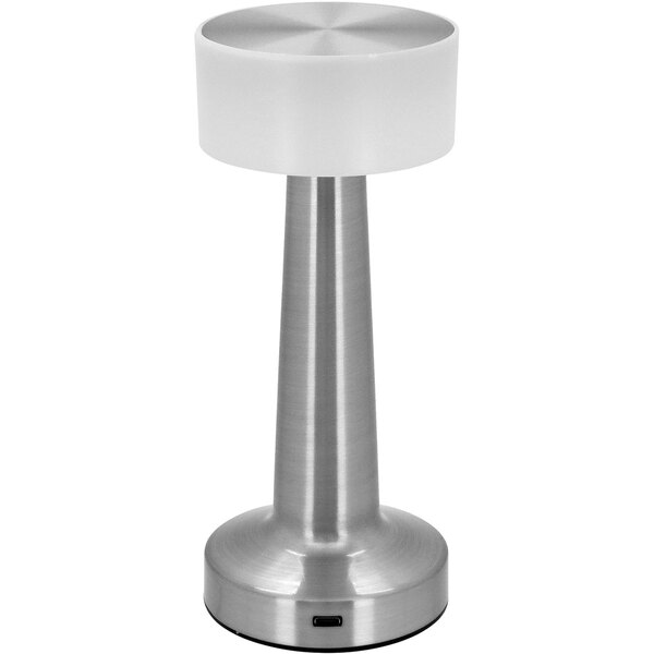 Luminária De Led Mesa Usb Metal 21x9x9cm Prata