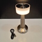 Luminária De Led Mesa Usb Metal 21x9x9cm Prata