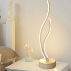 Luminária De Mesa/ Abajur Moderno Slim 2 Perfis Curvos Led In