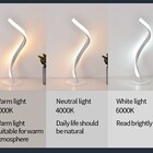 Luminária De Mesa/ Abajur Moderno Slim Perfil Curvo Led Integ