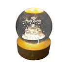 Luminária De Mesa Abajur 3d Cristal Feliz Aniversário Led 2w