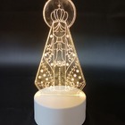Luminária De Mesa Abajur 3d Nossa Senhora Aparecida Led 4w 5v