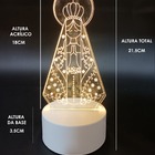 Luminária De Mesa Abajur 3d Nossa Senhora Aparecida Led 4w 5v
