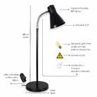 Luminária de Mesa Abajur Amélia Preta