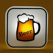 Luminária De Mesa Abajur Box Beer 1e27 22 5x9cm Decor Fun