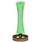 Luminária De Mesa Abajur Canton Tower Dourada 24cm Led 3w Rgb