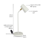 Luminária de Mesa Abajur Clara Branca