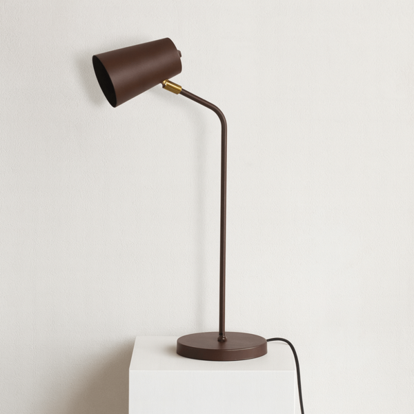 Luminária de Mesa Abajur Clara Marrom Cortem