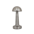 Luminária De Mesa Abajur Cromado Touch Led 3 Em 1 22cm Recarr