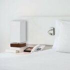 Luminária De Mesa Abajur De Madeira Quadrado Isadora Design B