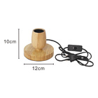 Luminária De Mesa Abajur De Madeira Redondo 1e27 10cm Ds2359