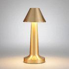 Luminária De Mesa Abajur Dourado Touch Led 3w 3 Cores Regarre