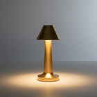 Luminária De Mesa Abajur Dourado Touch Led 3w 3 Cores Regarre