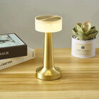 Luminária De Mesa Abajur Dourado Touch Led 3w 3 Em 1 Regarreg