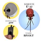 Luminaria De Mesa Abajur Em Aco Com Tripé Foco Direcionavel