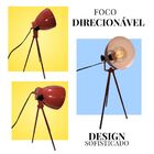 Luminaria De Mesa Abajur Em Aco Com Tripé Foco Direcionavel