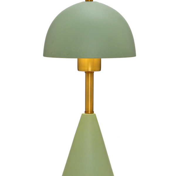 Luminária De Mesa Abajur Em Cerâmica Verde E Dourado 37cm 1e2