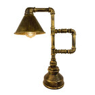 Luminária De Mesa Abajur Industrial Metal Bronze 45 5cm 1e27