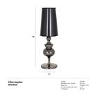 Luminária De Mesa - Abajur - Josephine - Preto