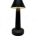 Luminária De Mesa Abajur Preto Touch Led 24cm 3 Cores Regarre