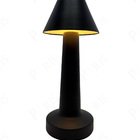 Luminária De Mesa Abajur Preto Touch Led 24cm 3 Cores Regarre