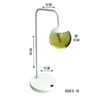 Luminária De Mesa Abajur Retrô Globo Âmbar Branca Led G9 6000