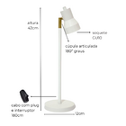 Luminária de Mesa Abajur Robbie Marrom Cortem