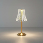 Luminária De Mesa Abajur Saia De Seda Dourada 30cm Led 3w 3 E