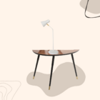 Luminária de Mesa Abajur Simpson Branco