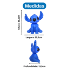 Luminária De Mesa Abajur Stitch Azul Disney