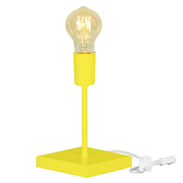 Luminária De Mesa Abajur Vintage Touch Amarelo Com Lampada
