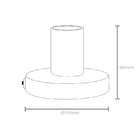 Luminária De Mesa Aço E27 Single Taschibra Preto