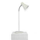 Luminária de Mesa Amélia Com Cúpula Articulada Branca