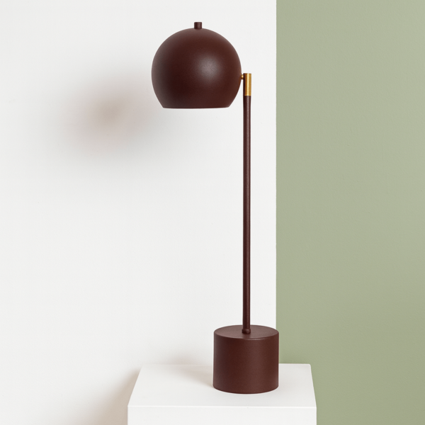 Luminária de Mesa Aniston Com Cúpula Articulada Marrom Cortem