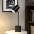 Luminária de Mesa Anne Com Cúpula Articulada Preta