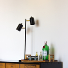 Luminária de Mesa Anne Dupla Com Cúpula Articulada Preta