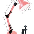 Luminária De Mesa Articulável Rosa