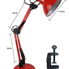Luminária De Mesa Articulável Vermelha