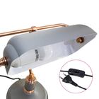 Luminária De Mesa Banker Lamp Escritório Biblioteca Cinza St1