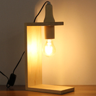 Luminária de Mesa Bege Madeira Essential BM Lamps