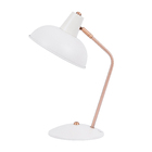 Luminária de Mesa Branca e Cobre Metal Dallas Lumicentro