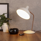 Luminária de Mesa Branca e Cobre Metal Dallas Lumicentro